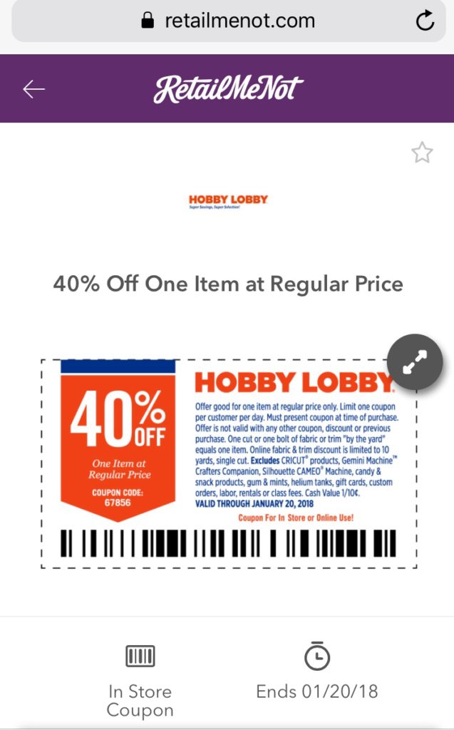 how to save money at Hobby Lobby