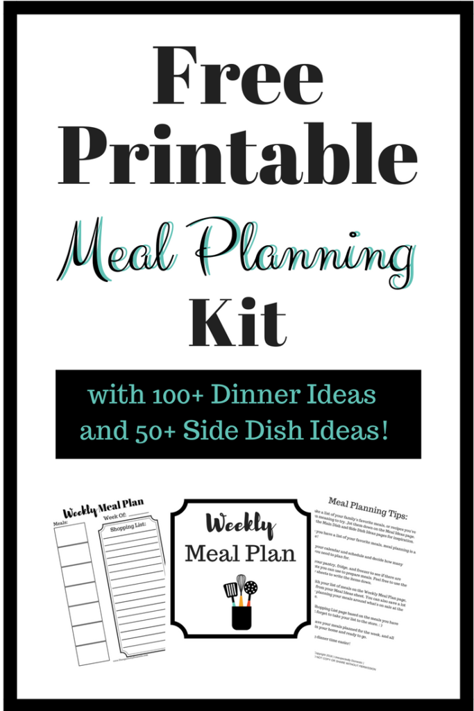 free weekly meal planning printables