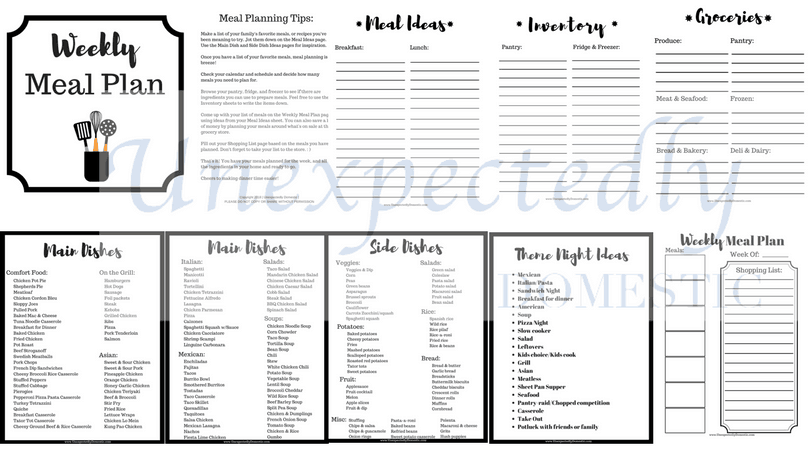 free weekly meal planning printables