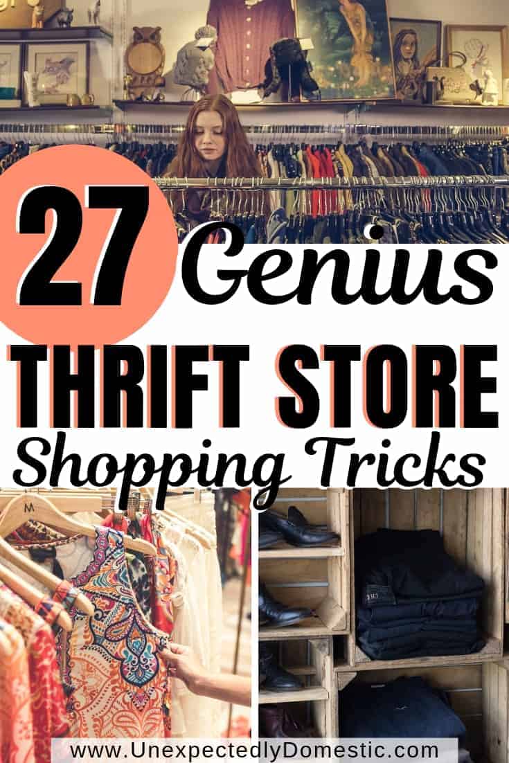 Wanna be fabulous on a budget? Check out these 27 thrift store shopping tips. Use these thrift shopping tricks to help you score amazing finds.