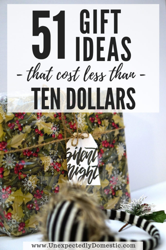 If you're looking for cheap gift ideas, look no further than this list of 51 gift ideas under $10! These $10 gift ideas are perfect when you're on a budget.