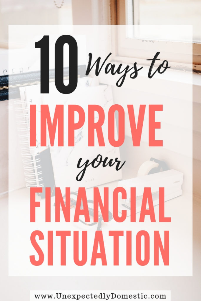 Feeling financially hopeless? Wondering how to get control of your finances? Check out these 10 ways to improve your financial situation today!
