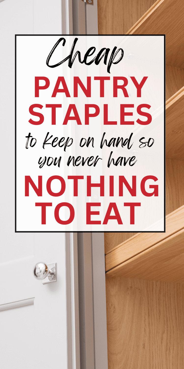 This pantry staples list will give you tons of ideas for how to stock your pantry to make tons of easy meals. No more saying 