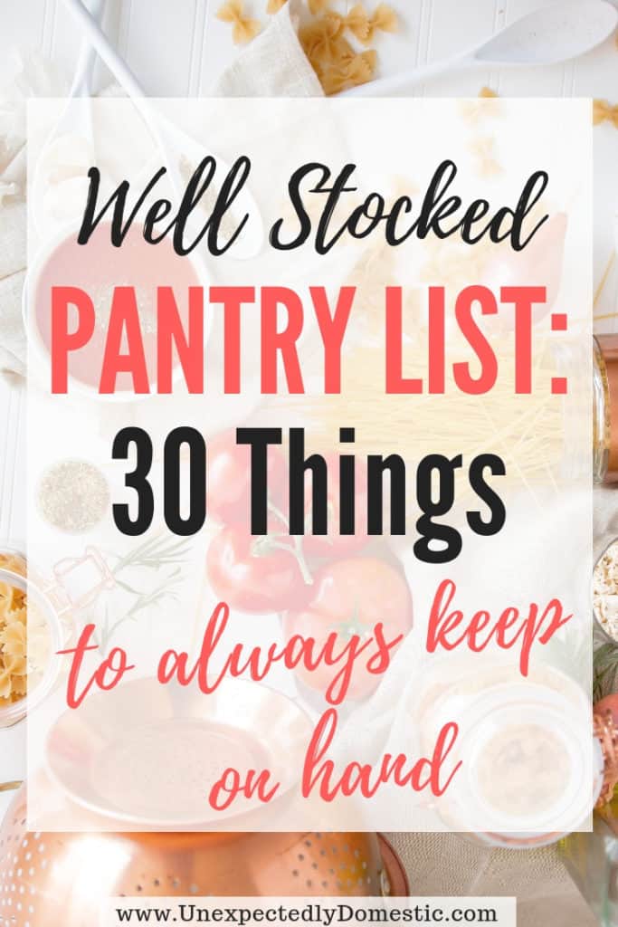Create inexpensive and quick meals with these cheap food staples. This list of frugal pantry staples on a budget will help you make dinner fast!