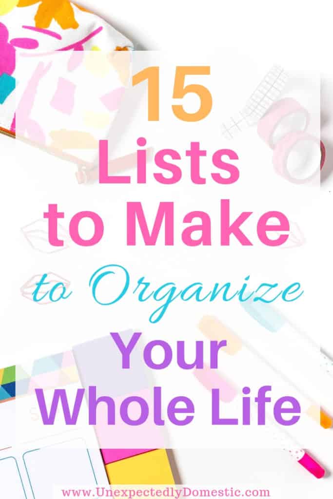 Which lists to make to organize your life in a notebook. These are fun lists to make when you're bored or feeling down or for fun. Stay organized today!