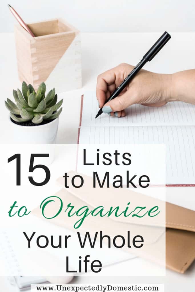How To Organize Your Life With A Notebook 15 Lists To Make To Stay On