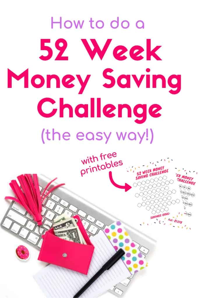 Check out these 52 week money saving challenges! No matter your budget, these weekly, biweekly, or monthly savings plans will work! Printable template too!