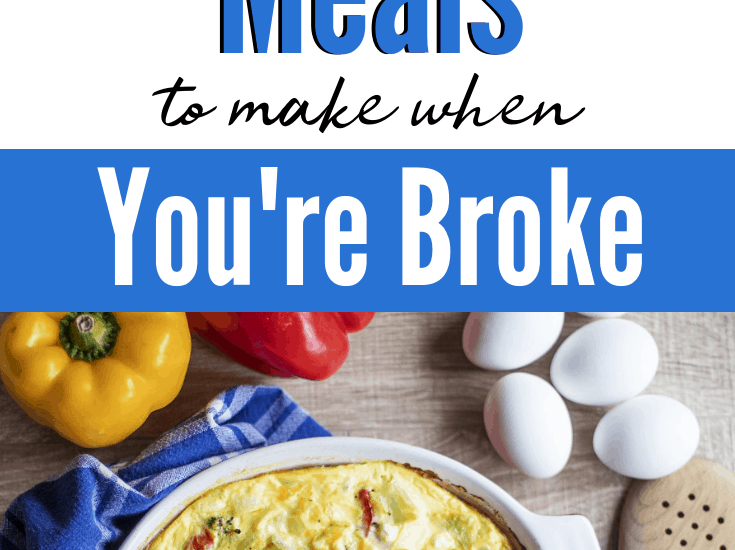 Check out these 40+ easy dirt cheap meals to make when you're on a budget. Here's the cheap food to buy when you're broke!