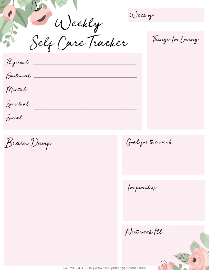 Use this free self care checklist template to keep track of your daily or weekly self care. Printable self care worksheets to take care of you!