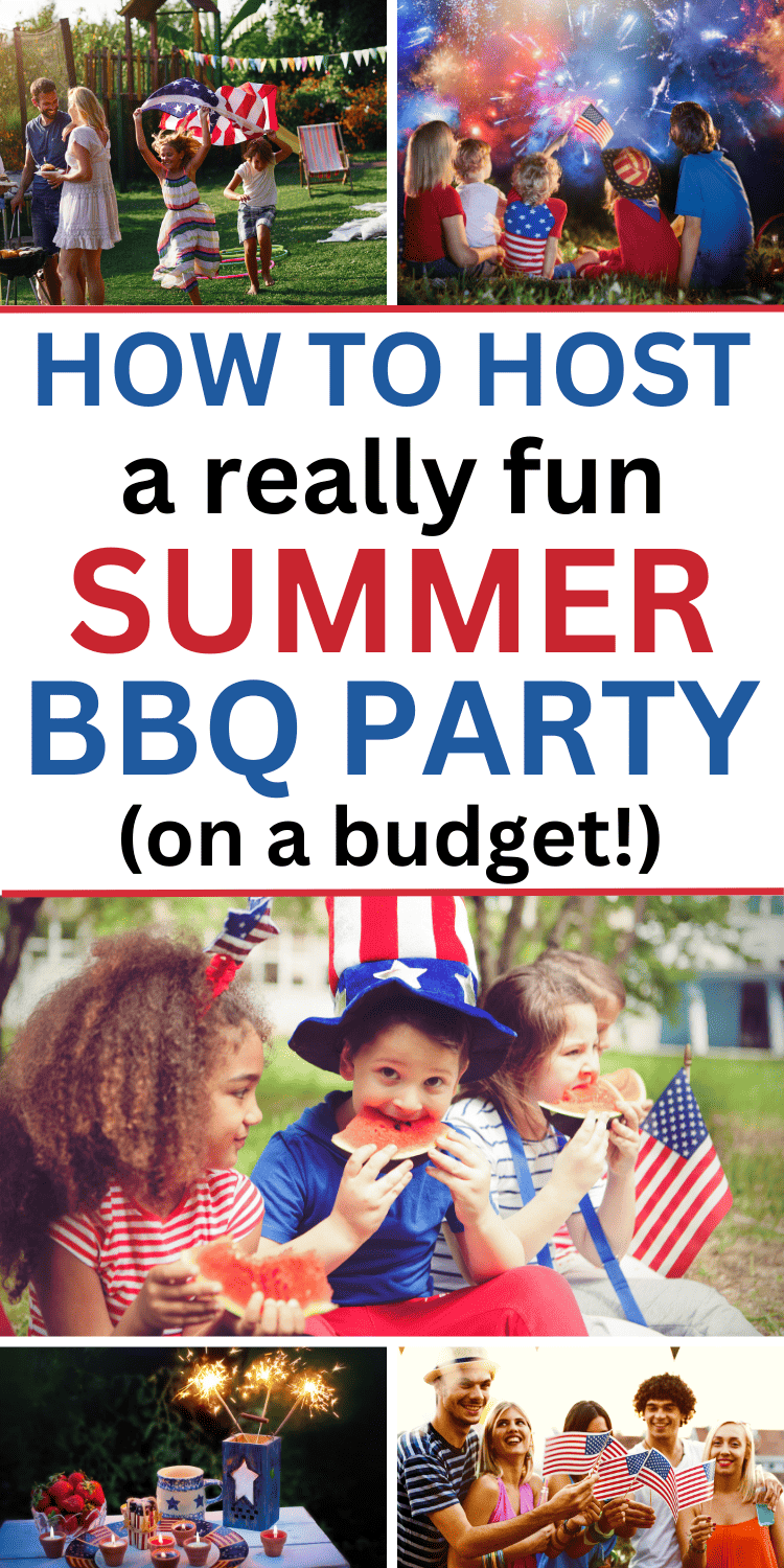 Everything you need to throw a fabulous and frugal backyard bbq party on a budget! These fun bbq party ideas will give you tons of inspiration for set up, decor, theme, and food ideas for your outdoor summer entertaining. Perfect for graduation, birthday, engagement cookout parties! Backyard bbq birthday party, outdoor summer party food ideas backyard bbq, bbq picnic ideas backyard parties, bbq set up ideas backyard parties summer, fun bbq ideas backyard parties, backyard bbq party ideas decor