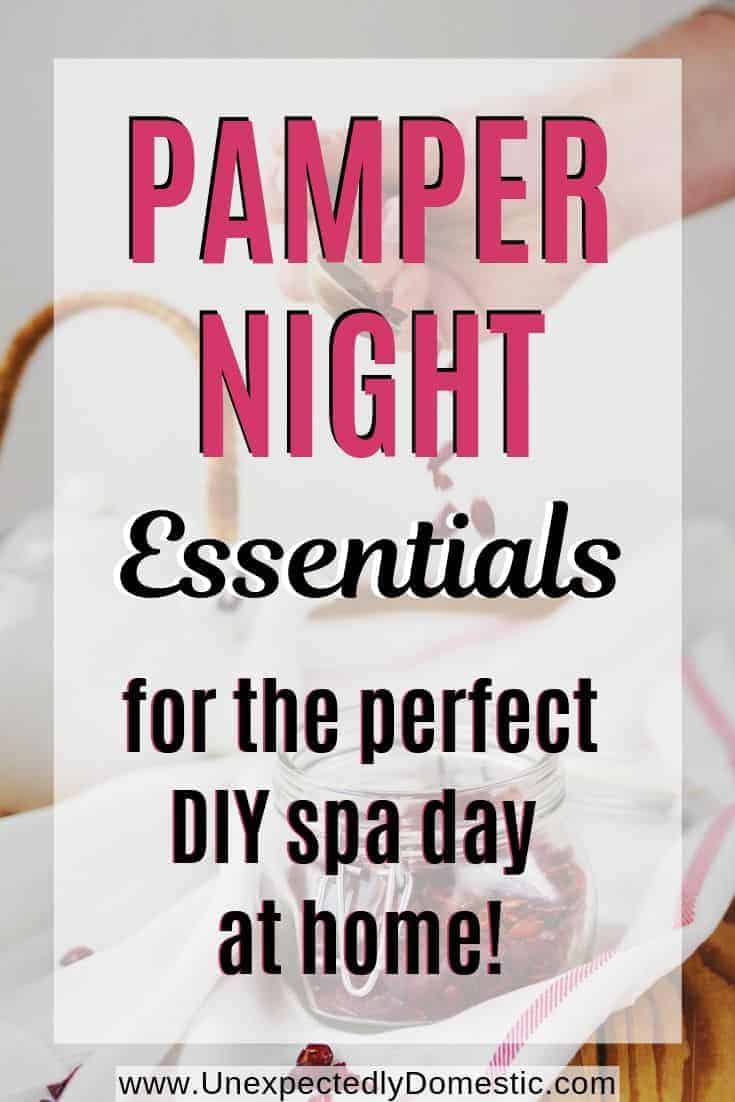 The perfect pamper night essentials for a spa night at home! The best home spa products and ideas for how to pamper yourself at home or with friends.