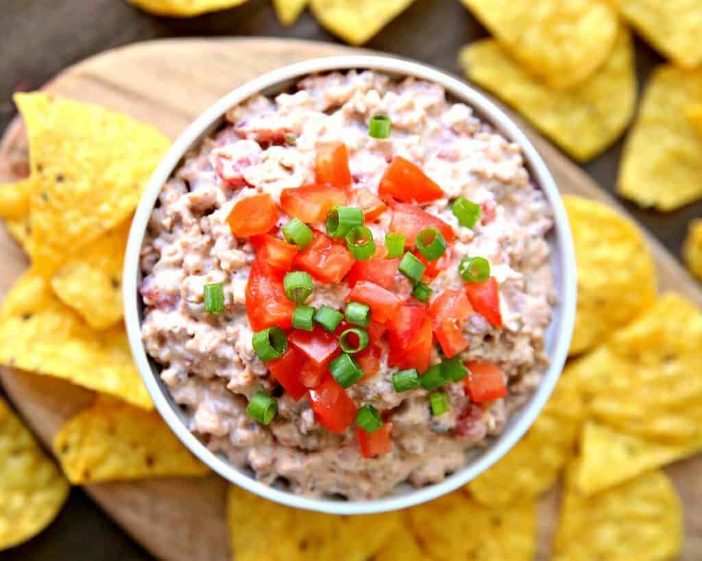 The very best cream cheese dips! Including hot and cold dip recipes, from sweet to savory. So good with veggies, tortilla chips or crackers!