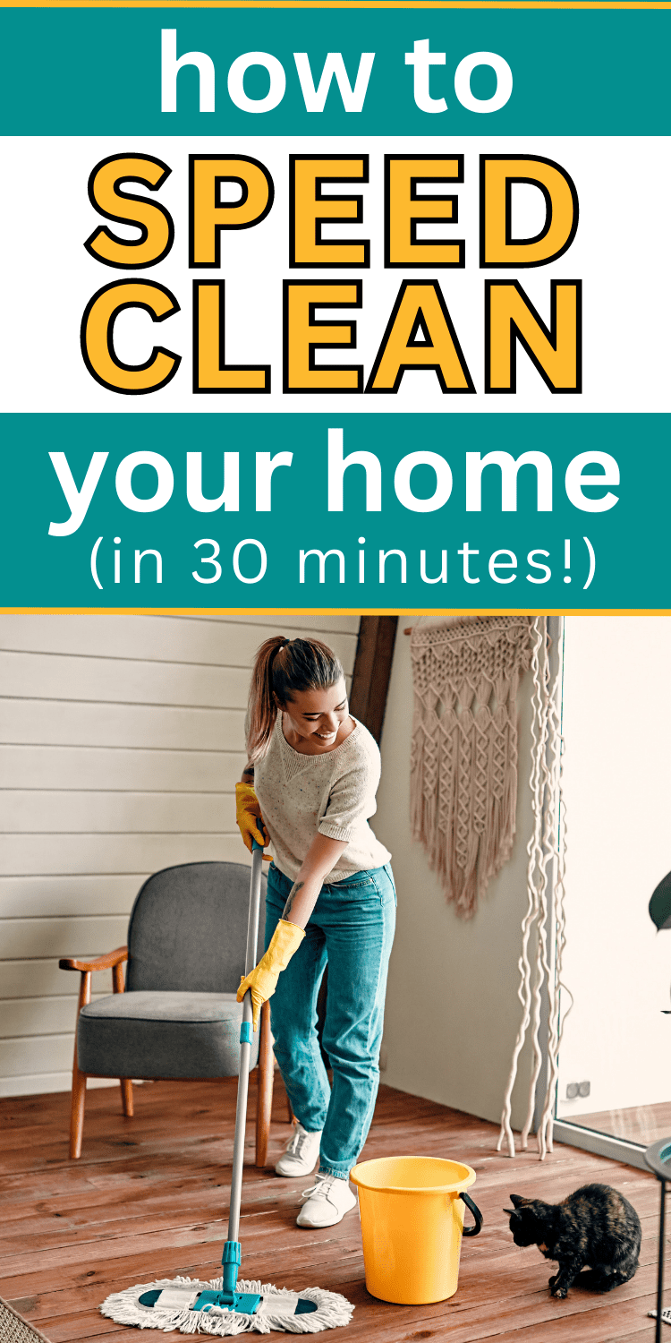 The best speed cleaning house hacks! Use this speed clean house checklist, and a weekly house cleaning schedule simple. These daily routines will help you keep your house clean even when you're overwhelmed. Follow this easy house cleaning schedule for success. Weekly house cleaning schedule daily routines, weekly house cleaning schedule for working moms, clean house schedule daily routines stay at home mom, daily house cleaning schedule for working moms, sahm schedule daily routines clean house