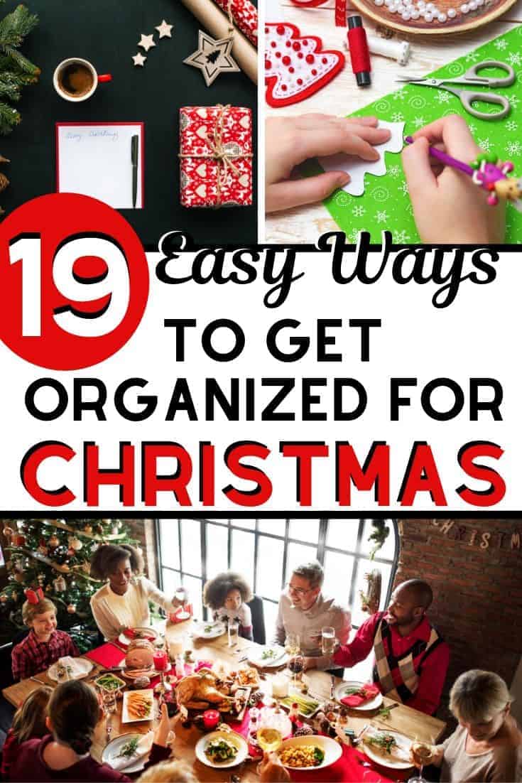 How to get ready for Christmas early so you can be more organized! 19 Christmas preparation ideas to enjoy a stress free holiday this year.
