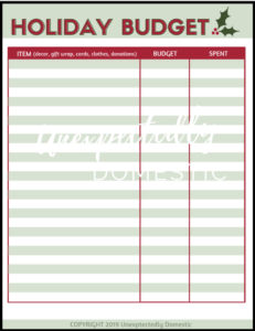 Free Christmas Budget Worksheet - Printable Budget Planner!