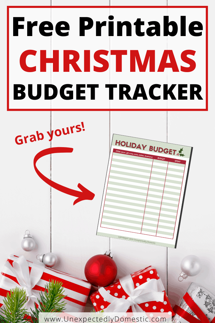 Grab your FREE printable Christmas Budget Worksheet! Keep track of you're spending so you don't go overbudget with this festive template!