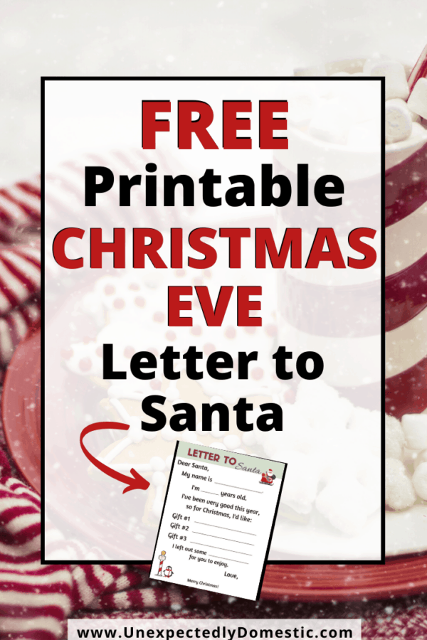 Blank Santa Letter Template - FREE Printable Christmas Eve Letter to Santa!