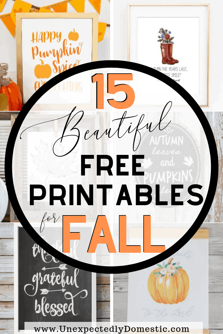Free fall printables to make fall decorating on a budget easy! These autumn printables are beautiful - vintage, rustic farmhouse, watercolor, and more!