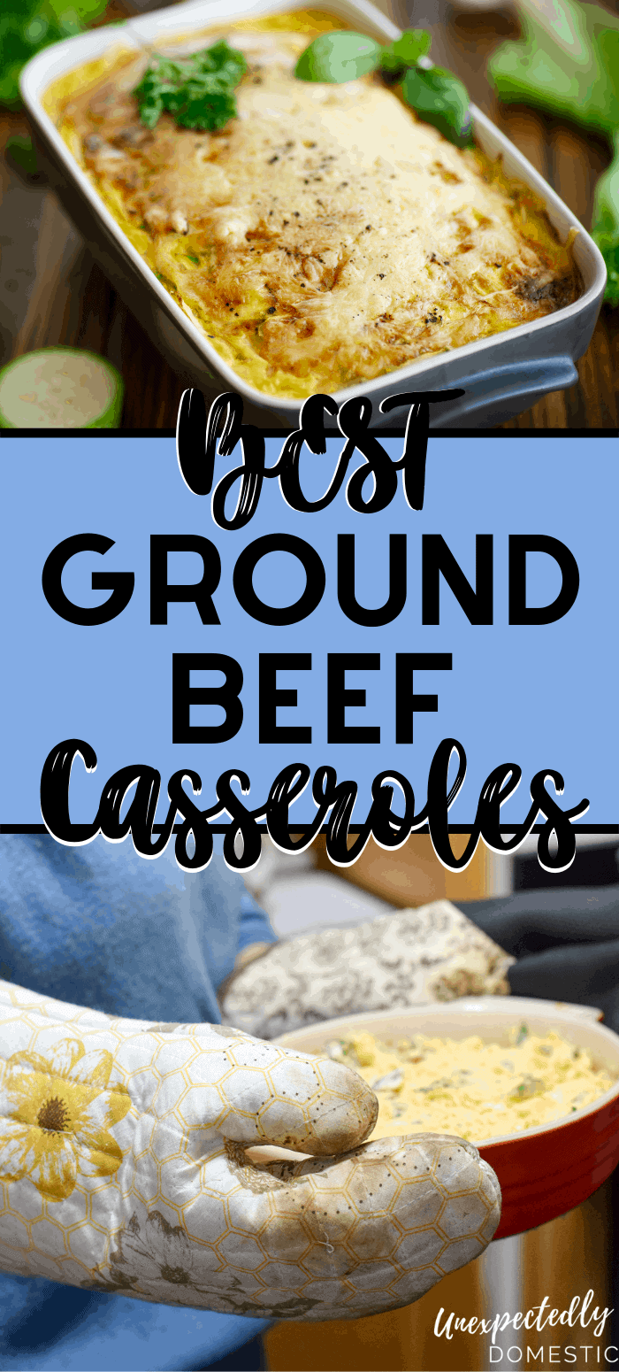 Check out the very best ground beef casseroles! These hamburger casserole recipes include rice, potatoes, noodles, and more. Delicious comfort food!