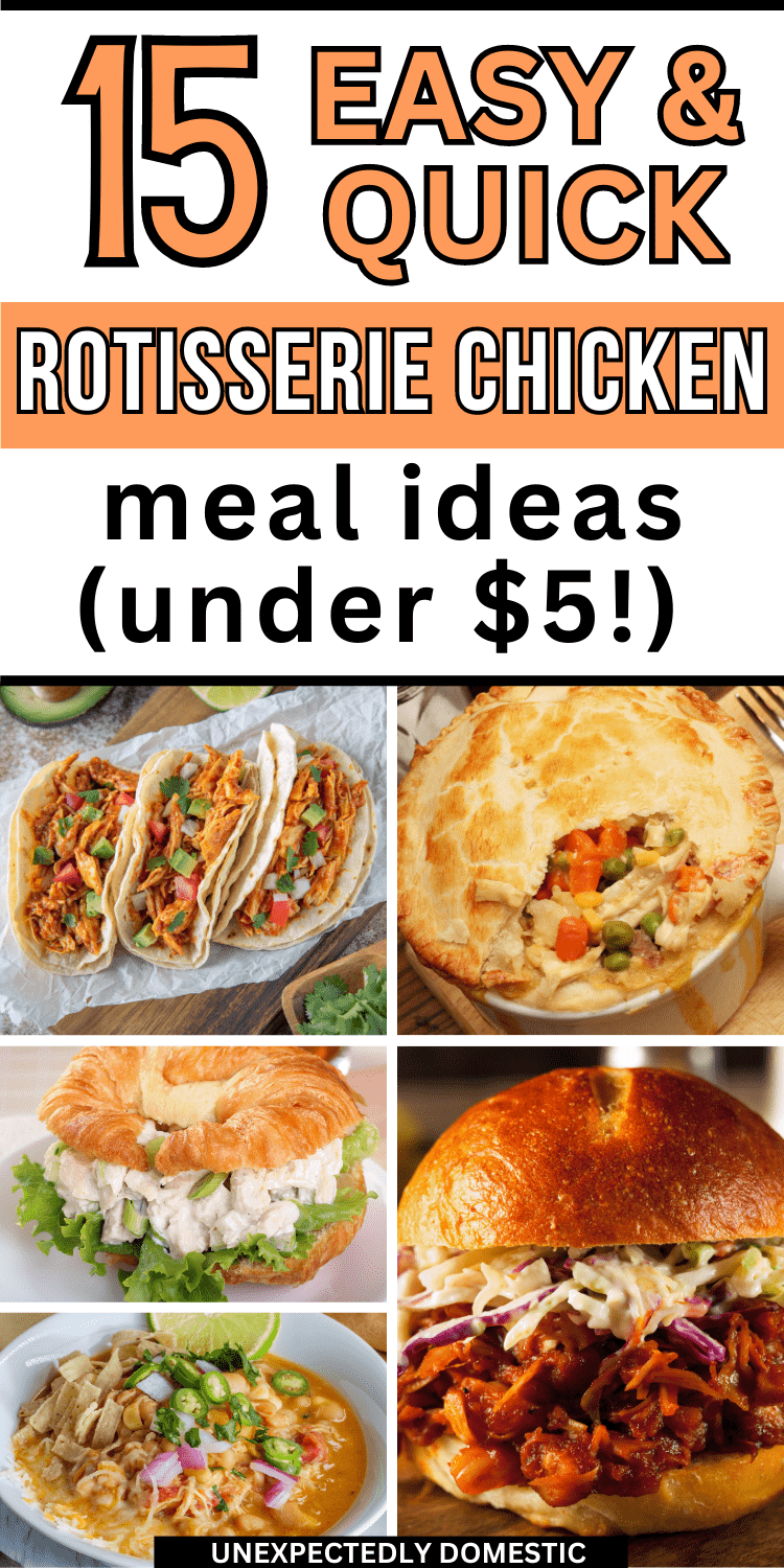 You can make so many easy meals from a  rotisserie chicken from the grocery store! These quick and easy rotisserie chicken recipes make dinner a breeze. You can use leftover rotisserie chicken for healthy salad, rice casserole, soup, or leftover shredded chicken keto low carb recipes. Try these easy dinner recipes for family rotisserie chicken a try, and see how simple dinner can be. Leftover rotisserie chicken recipes easy meals simple. Leftover rotisserie chicken recipes easy meals lunches.