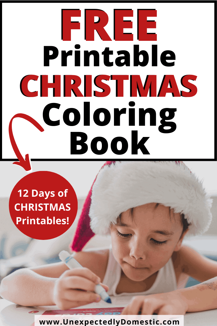 Free printable Christmas coloring pages! This cute printable holiday coloring book includes 32 festive coloring pages. Easy enough for kids, but also fun for adults!