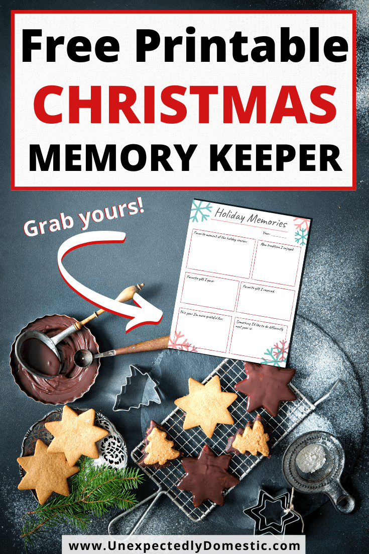 Free Christmas Memories Journal Printable