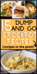 15 super easy slow cooker dump meals! These no preparation crockpot dump recipes come together SO quick and easy. They cook themselves while you’re busy doing other things! You can make these easy crockpot meals with chicken, ground beef, pork chops, beef roast, or vegetarian. Your family will love these easy chicken crockpot recipes simple, so you definitely need these quick and easy crockpot recipes simple in your recipe box. Enjoy a quick and easy crockpot recipes dinner ideas tonight!