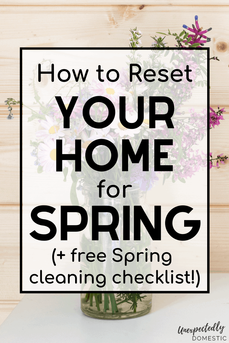 A simple spring cleaning checklist! How to plan your spring cleaning, tons of tips and tricks, plus a free printable checklist to tackle your spring cleaning the easy way!