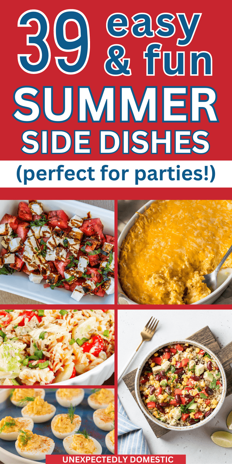 These easy side dishes for bbq are perfect for summer parties, barbecues, and picnics. Serve these easy summer side dishes for bbq, including healthy and low carb options like veggies and salads for bbq. These bbq side dishes are perfect for potlucks, especially if your friends like macaroni salads and beans recipes. Bbq side dishes for a crowd summer, summer potato side dishes for bbq, bbq side dishes for a crowd summer potlucks, summer salads for bbq side dishes, summer bbq side dishes parties
