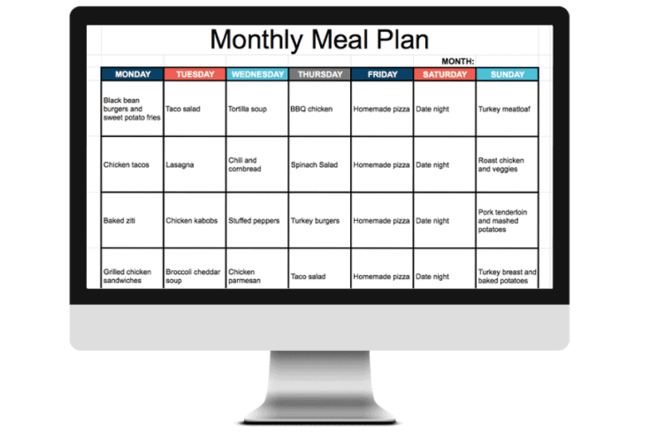 How to Use a Meal Planning Spreadsheet to Plan Your Menu in Minutes