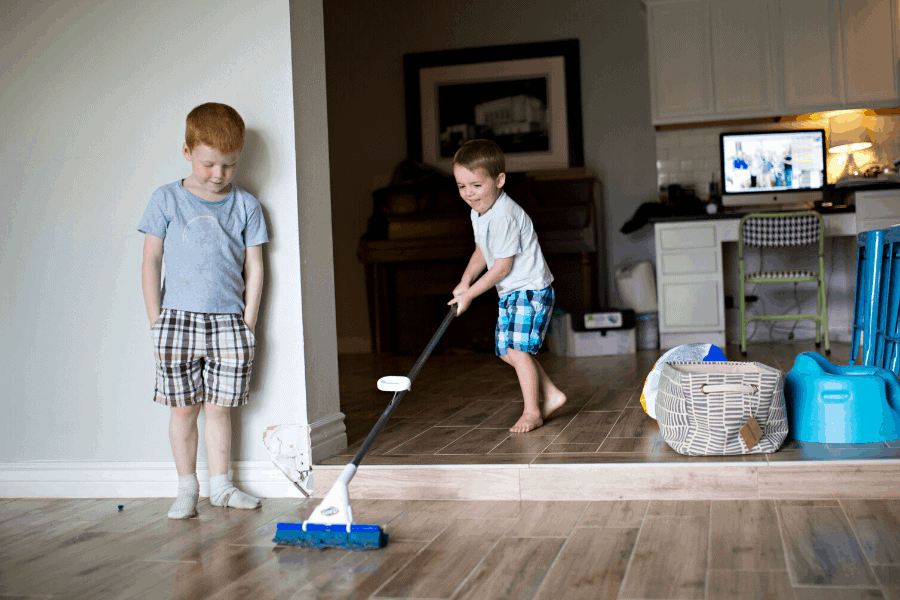 Age appropriate chores for kids that are both easy and fun! Chore list ideas that are easy enough for a child, and teach them skills they'll use for life.