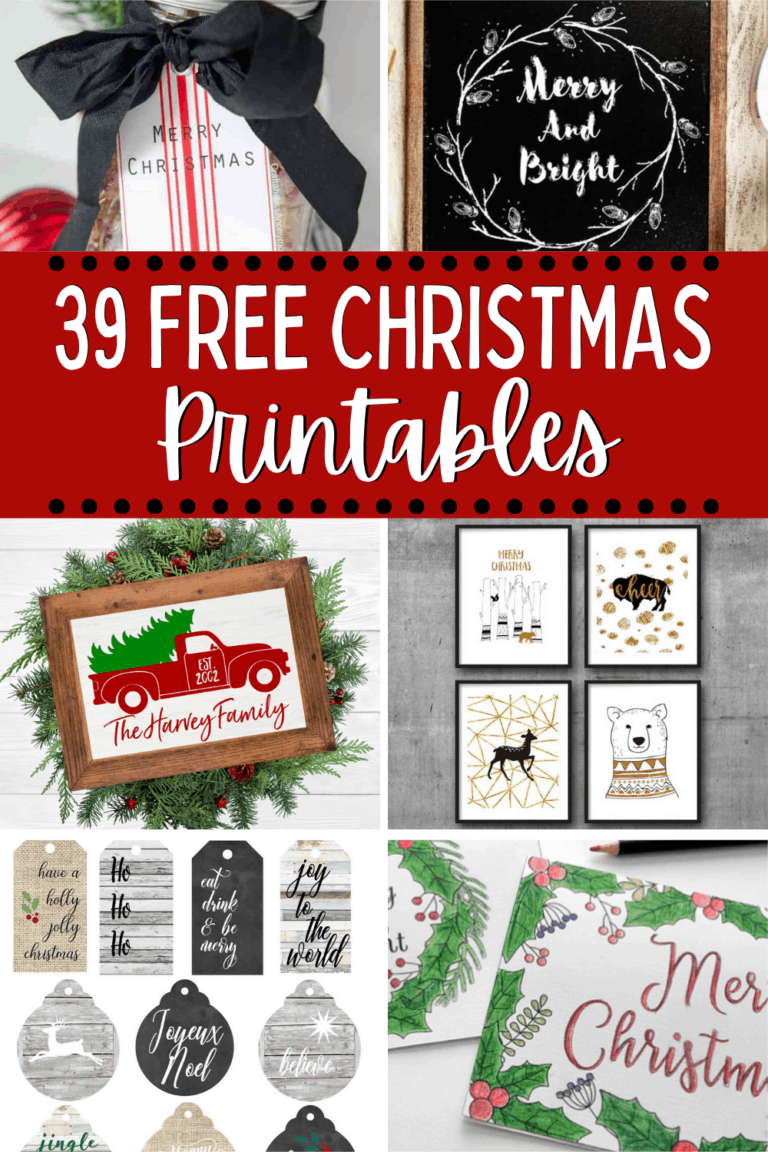 39 Free Christmas Printables to Make the Holidays More Fun