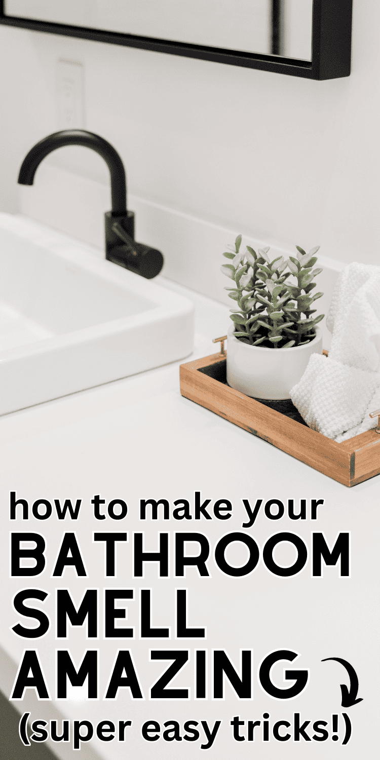 DIY bathroom smell hacks so it smells amazing. How to make your bathroom smell good! Clever, good ideas if your bathroom smells like sewer, is musty or like urine. These bathroom smell hacks natural will make your bathroom smell good all the time. How to make your bathroom smell good with essential oils, bathroom smell good ideas, how to keep bathroom smelling good, natural ways to make bathroom smell good, best way to make bathroom smell good, easy bathroom cleaning hacks, fresh bathroom smell