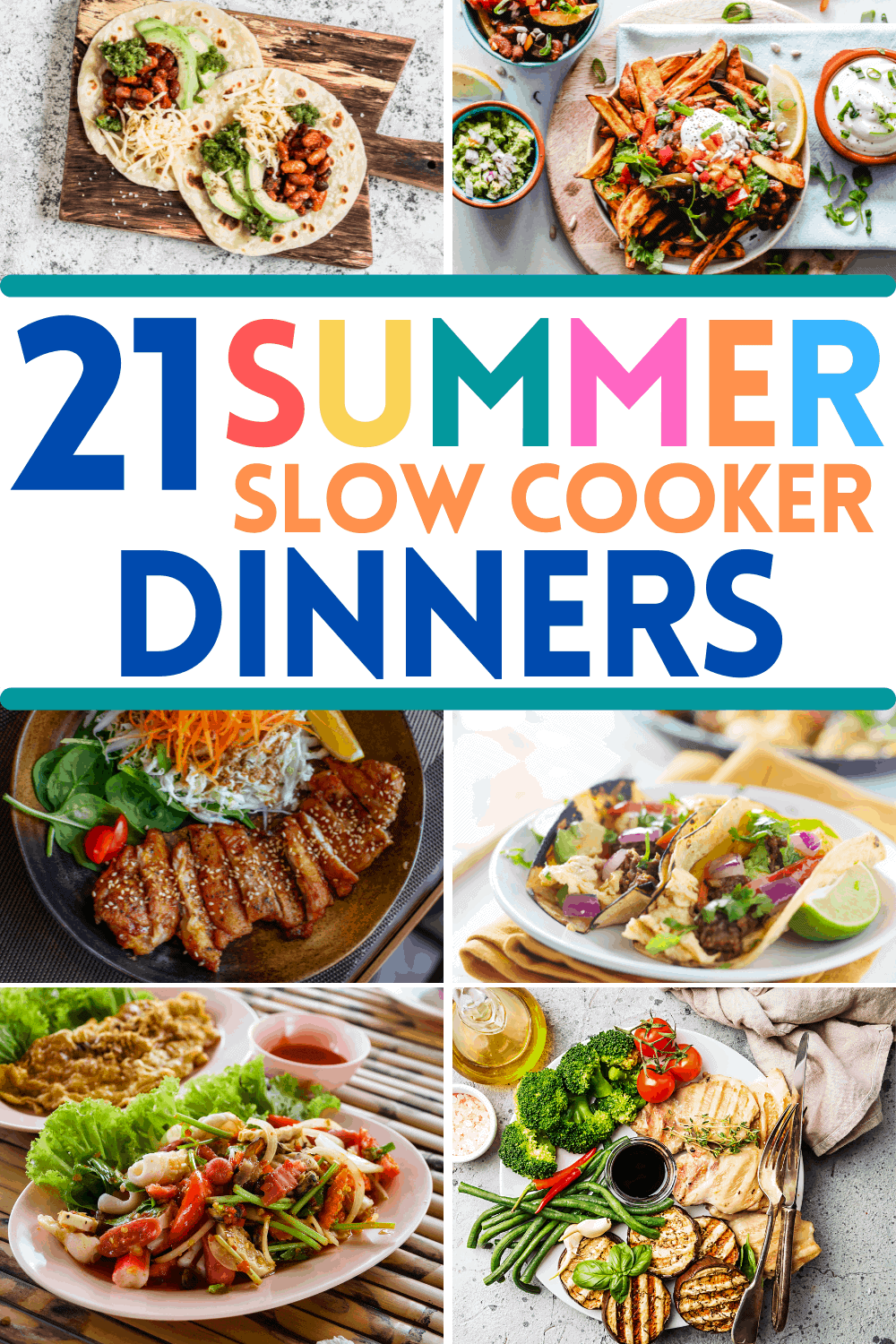 Quick summer slow cooker recipes! These easy summer crockpot dinners are kid-friendly, perfect for entertaining, and will keep your kitchen cool on hot days.