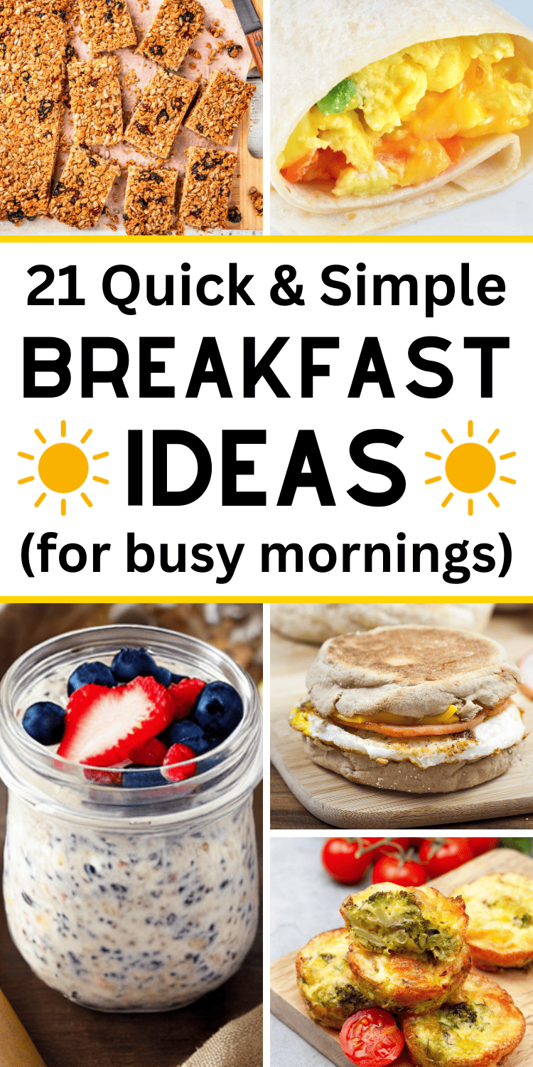 Mornings too hectic to make breakfast? Don't sleep on the most important meal of the day with these quick simple breakfast ideas! Easy breakfast ideas to set your day up right. Easy breakfast ideas quick simple, easy breakfast ideas for a crowd make ahead brunch recipes, easy breakfast ideas quick simple eggs, easy breakfast ideas easy breakfast ideas quick simple, easy breakfast ideas quick on the go mornings, healthy recipes, no cook, no bake, no eggs, sweet, super easy breakfast ideas for one