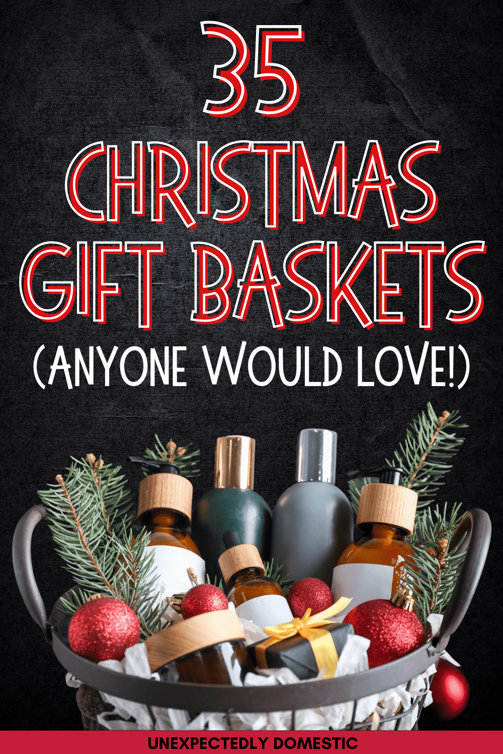 Christmas gift basket ideas! This list of things to put in a holiday gift basket will give you lots of ideas for easy and affordable presents for any occasion.