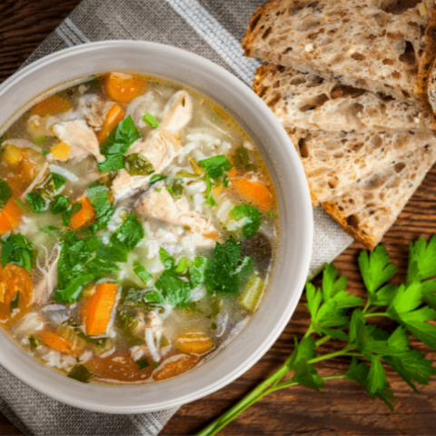 What to serve with chicken noodle soup! Here are the best chicken soup side dish ideas, plus sandwich and topping ideas for a delicious and complete comfort food meal.