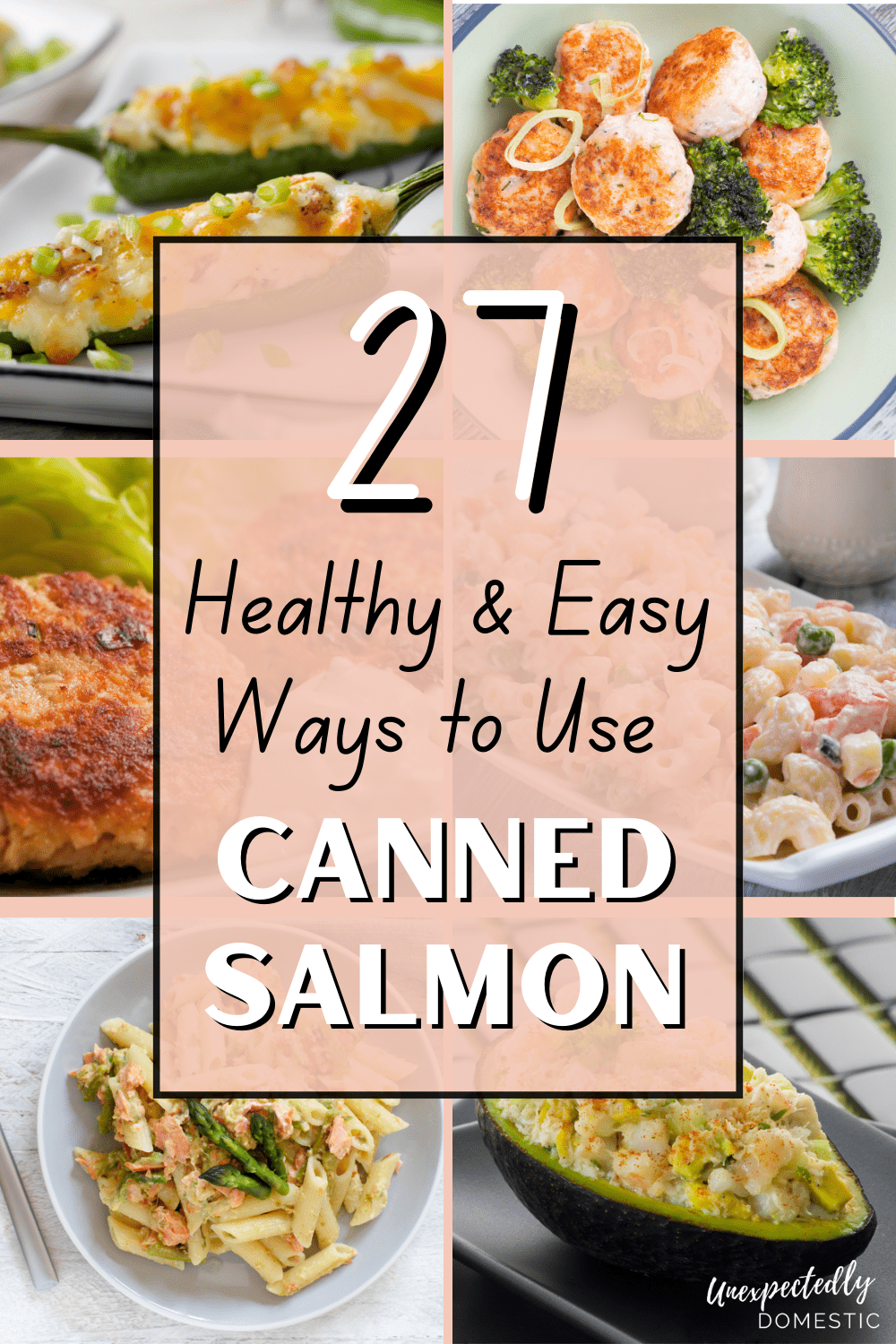Easy and healthy canned salmon recipes! These quick and easy recipes using canned salmon make quick and easy lunch ideas, a healthy snack, or light dinner.