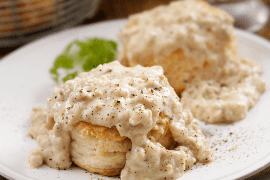 Easy Biscuits and Gravy - Unexpectedly Domestic
