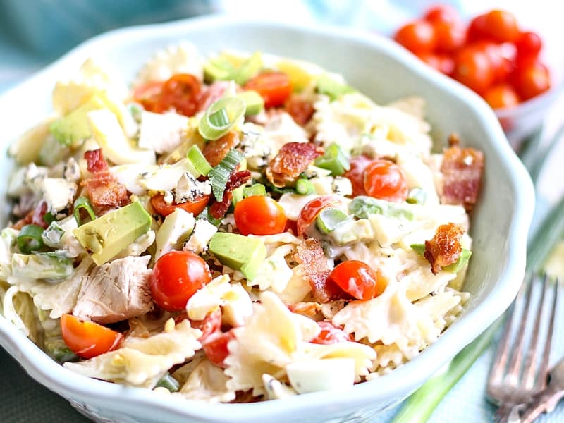 Easy summer pasta salad recipes with chicken, bacon, pepperoni, and ham! From Italian, Greek, Taco and more, these unique pasta salads are sure to be a hit. On hot summer days, nothing beats cold pasta salad, and these recipes with meat are meals on their own! Pasta salad with chicken recipes, greek tortellini pasta salad with chicken, easy pasta salad recipes with meat, pasta salad recipes with pepperoni, pasta salad recipes with ham and turkey, cold pasta salad recipes with bacon and broccoli.