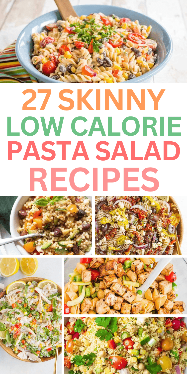 Healthy low calorie pasta salad recipes for summer! These clean eating low carb pasta salads are the perfect cold salads to eat for summer lunches or light easy summer dinners. Healthy pasta salad recipes vegetarian, vegan pasta salad recipes healthy, gluten free pasta salad recipes healthy, healthy pasta salad recipes clean eating low carb, healthy pasta salad recipes clean eating lunch ideas, healthy pasta salad recipes low calorie, easy healthy pasta salad recipes clean eating low calorie.