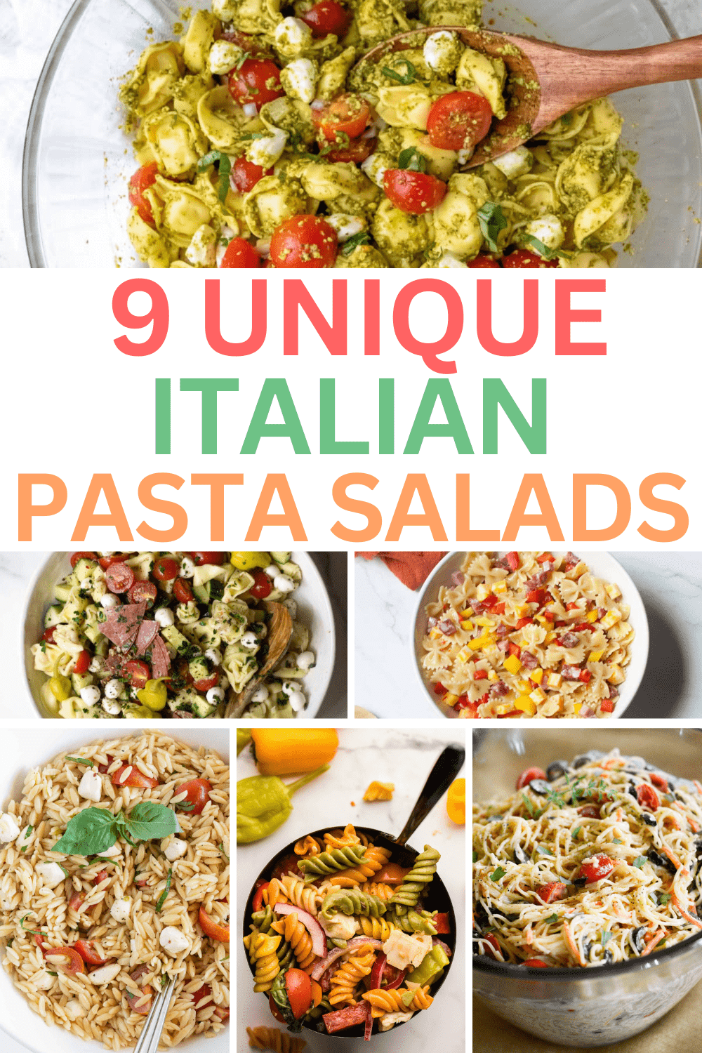 Delicious and easy italian pasta salad recipes that taste better than the deli! These unique twists on traditional cold summer pasta salads with italian dressing are perfect make ahead side dishes for a crowd for your summer party. Zesty italian pasta salad recipes, easy zesty italian pasta salad, pasta salad zesty italian dressing, best italian pasta salad recipe, summer italian pasta salad recipes cold easy, easy cold pasta salad recipes healthy italian dressing, simple pasta salad recipes.