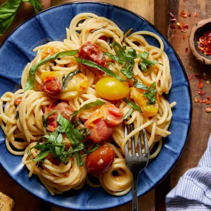 Image for Basil Pasta with Cherry Tomatoes