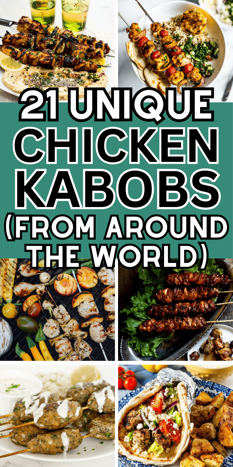 You'll make these easy chicken kabob recipes on the grill on repeat all summer! Chicken kebabs on the grill are a quick and easy summer dinner. Easy chicken kabobs on the grill, bbq chicken kabobs on the grill skewers, grilled chicken kabob recipes, marinade for chicken kabobs on the grill, how to grill shish kabobs, marinated grilled chicken skewers recipes, chicken shish kabobs marinade recipes, teriyaki chicken kabobs on the grill, easy hawaiian chicken kabobs on the grill marinade recipes.