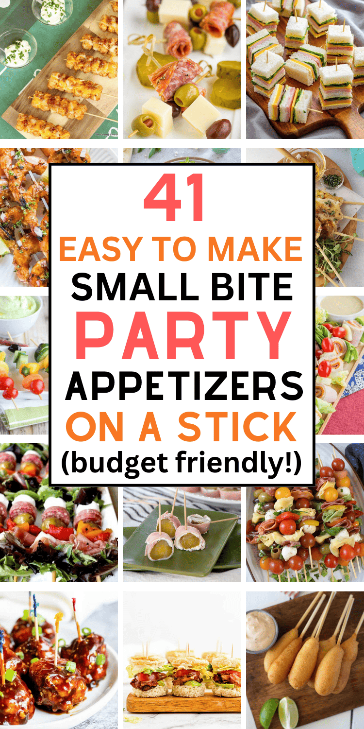 These easy appetizer skewers will be the hit of the party! Make ahead and bite size, these easy kabobs appetizers always please a crowd. Easy finger foods for party make ahead, food on a stick ideas appetizers, cold food on a stick ideas, easy skewer appetizers for a party, appetizers on a stick skewers, skewer recipes appetizers parties, skewer recipes appetizers cold, scewers appetizers easy, meat and cheese skewers appetizers, meat cheese skewers appetizer ideas, easy meat and cheese skewers.