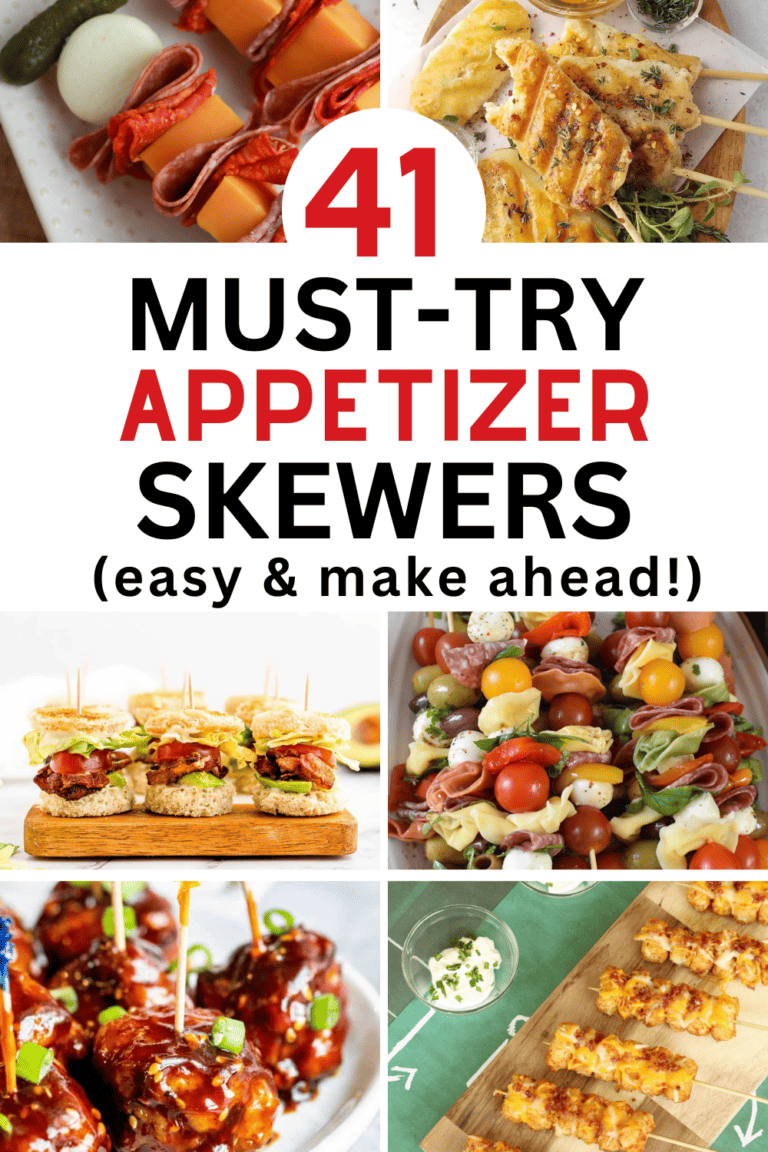 41+ Easy Skewer Appetizers for a Party (fun food on a stick ideas!)