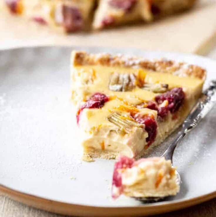 Image for Rhubarb Custard Tart with Orange and Vanilla