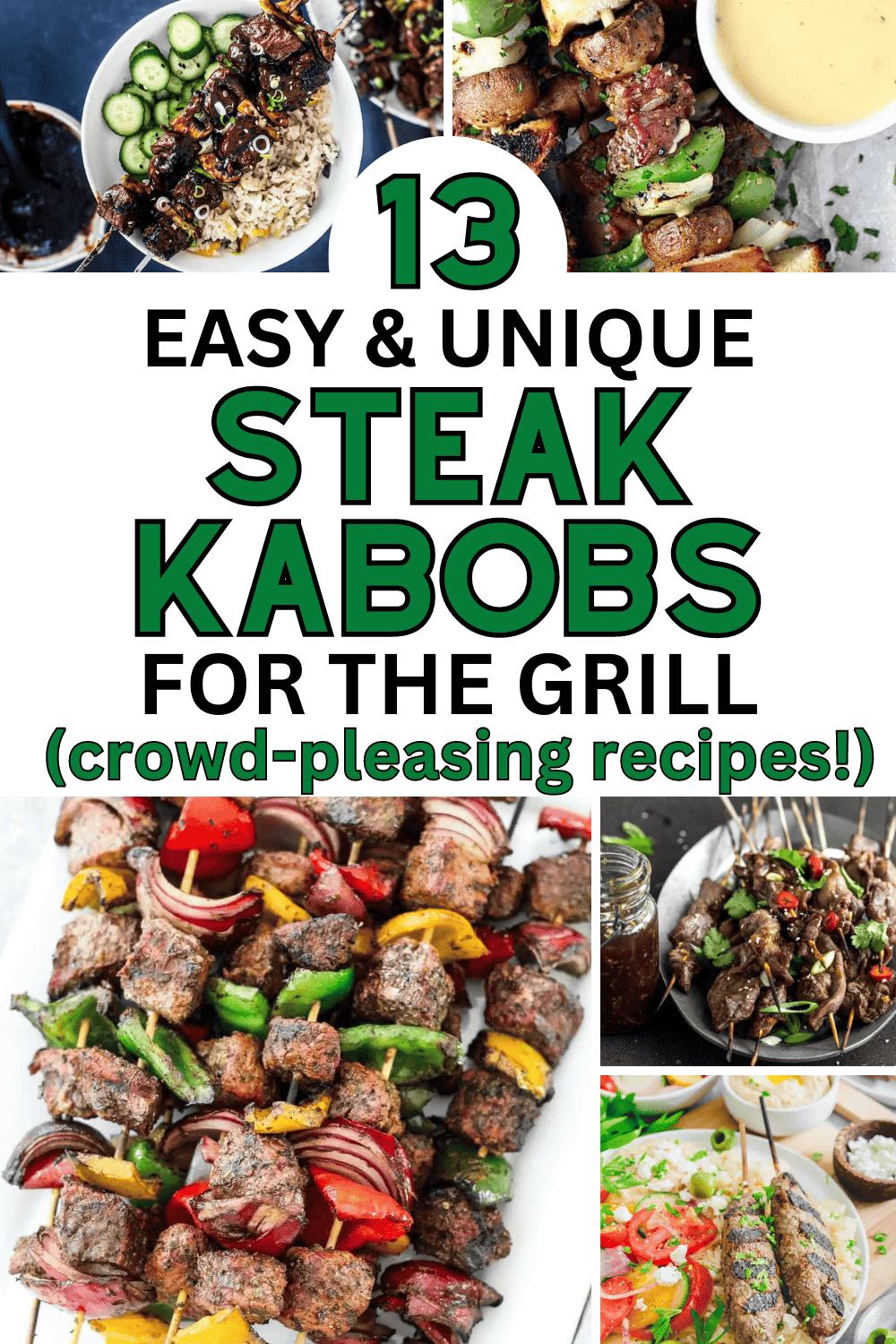 You'll make these easy steak kabob recipes on the grill on repeat all summer! Steak kebabs on the grill are a quick and easy summer dinner. Easy beef kabobs on the grill, shrimp and steak kabobs on the grill skewers, grilled steak kabob recipes, marinade for steak kabobs on the grill, how to grill shish kabobs, marinated grilled steak skewers recipes, beef shish kabobs marinade recipes, chicken and steak kabobs on the grill, easy teriyaki steak kabobs on the grill marinade recipes, beef skewers.