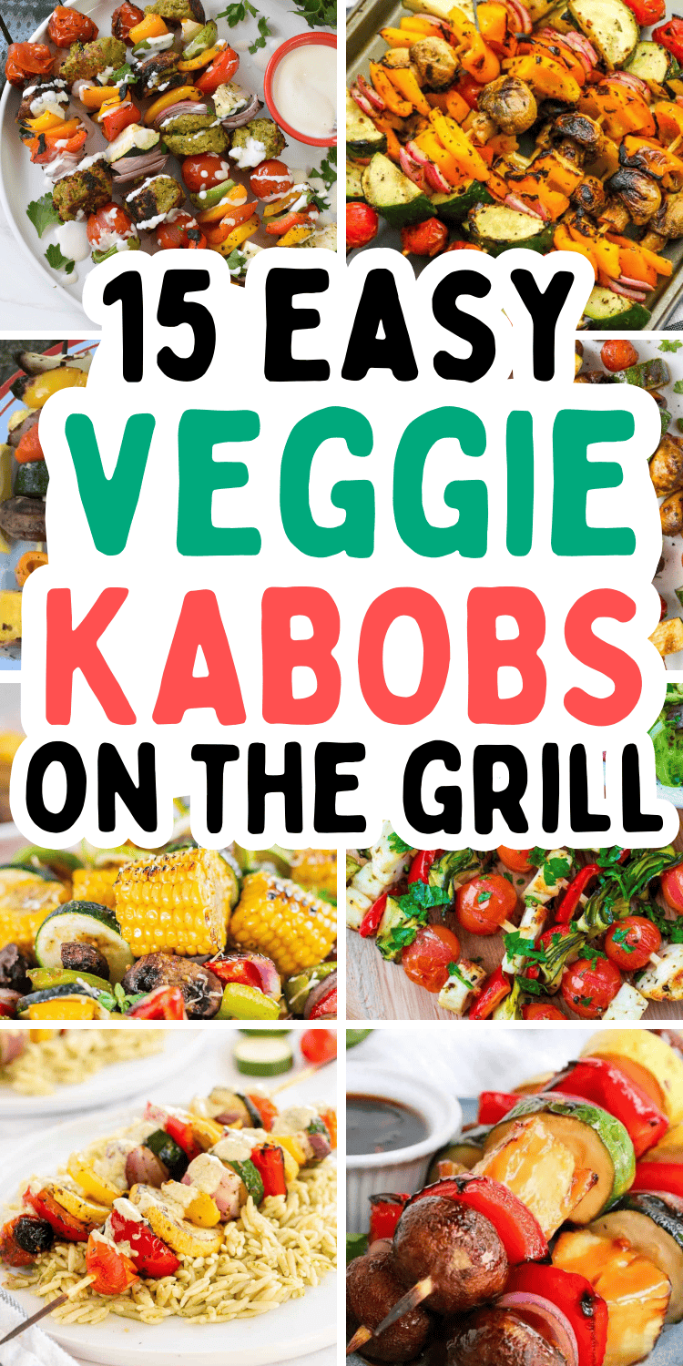 The best veggies kabobs on the grill! These easy vegetable skewers make healthy summer side dishes or summer vegetarian dinner ideas for hot days. Grilled veggies on the grill, vegetable kabob marinade, kabob veggies, vegetable shish kabob grilled, veggies on the grill, easy bbq veggies, vegetarian skewers bbq, grill sides, skewers on the grill, meal ideas vegetarian, vegetable kabobs on the grill, cheap dinners for a family, hot weather dinner ideas, grill vegetables, light summer meals, vegetarian recipes grill, vegetarian kabobs, grill dinner ideas, kebabs on the grill vegetarian, veggie shish kabobs on the grill, healthy summer dinner recipes, grilled vegetables on the grill, grilled veggies skewers, easy grill food, blackstone grill recipes, cookout side dishes, flat top grill recipes