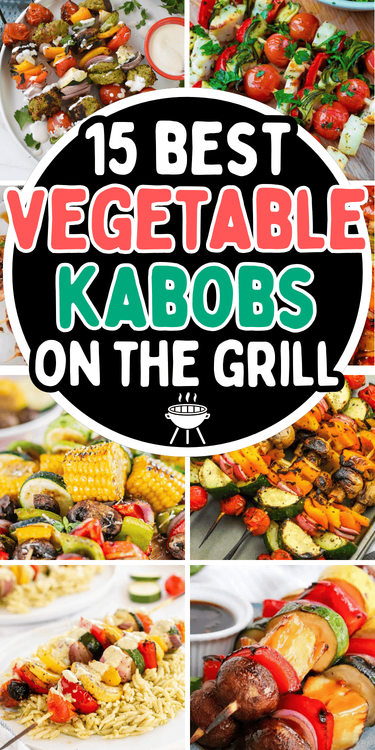 The best veggies kabobs on the grill! These easy vegetable skewers make healthy summer side dishes or summer vegetarian dinner ideas for hot days. Grilled veggies on the grill, vegetable kabob marinade, kabob veggies, vegetable shish kabob grilled, veggies on the grill, easy bbq veggies, vegetarian skewers bbq, grill sides, skewers on the grill, meal ideas vegetarian, vegetable kabobs on the grill, cheap dinners for a family, hot weather dinner ideas, grill vegetables, light summer meals, vegetarian recipes grill, vegetarian kabobs, grill dinner ideas, kebabs on the grill vegetarian, veggie shish kabobs on the grill, healthy summer dinner recipes, grilled vegetables on the grill, grilled veggies skewers, easy grill food, blackstone grill recipes, cookout side dishes, flat top grill recipes